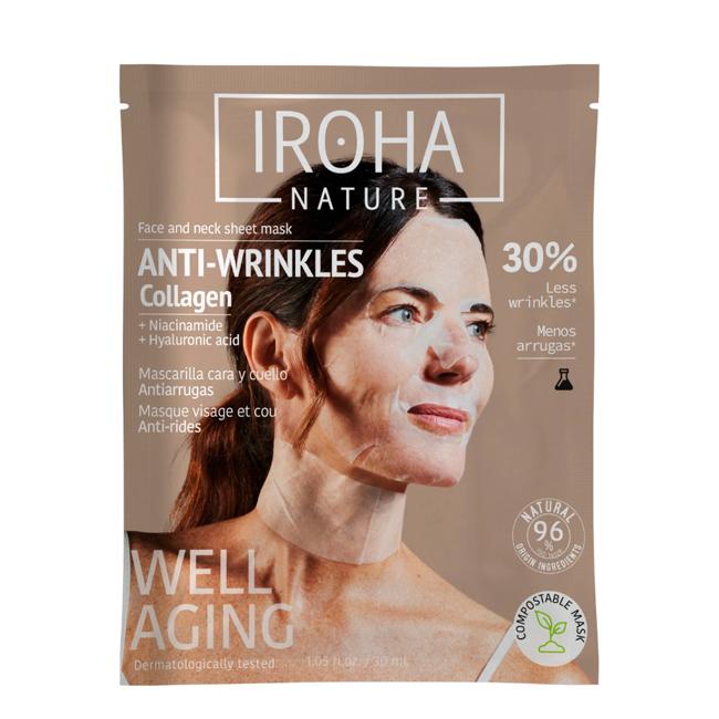 Mascarilla reafirmante de colágeno de Iroha Nature.